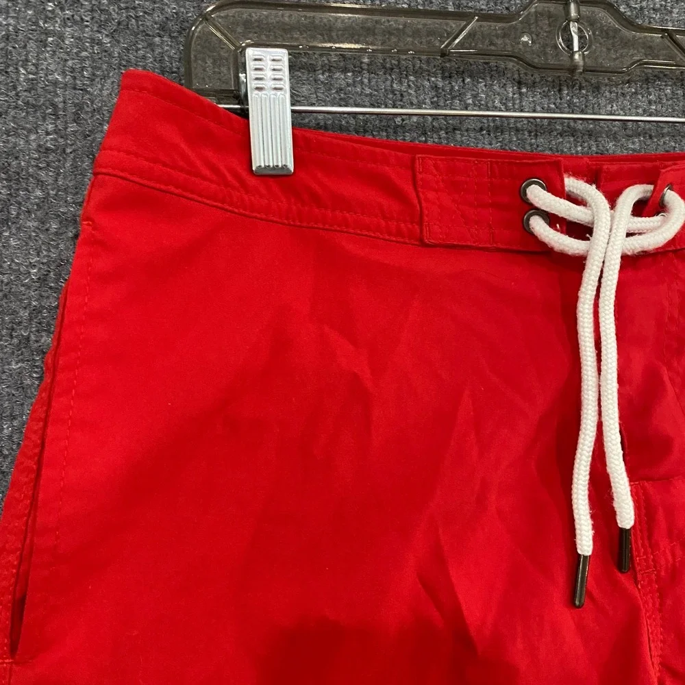 Abercrombie & Fitch Mens Red Stretch Board Shorts Swim Trunks Size 31